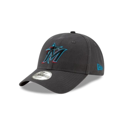 Grey Miami Marlins Hat - New Era MLB 2019 49FORTY Fitted Caps USA3482065